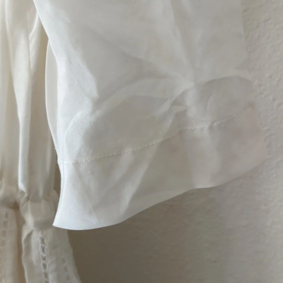 Kalita Ushi Maxi Dress Silk Lattice Plunge necklace flowy White size xs - Picture 12 of 14